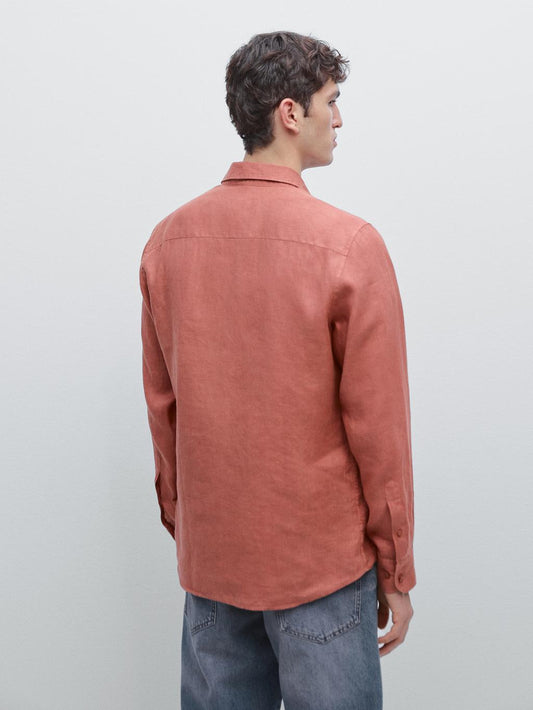 100% linen slim fit shirt