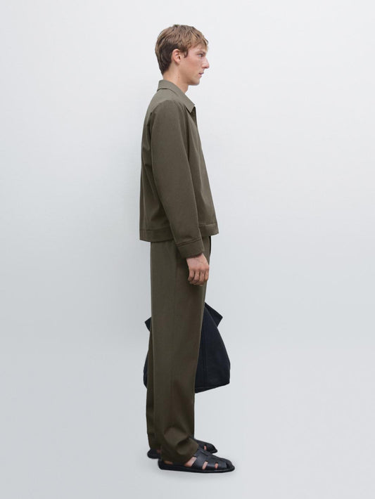 Total look double wool blend jacket