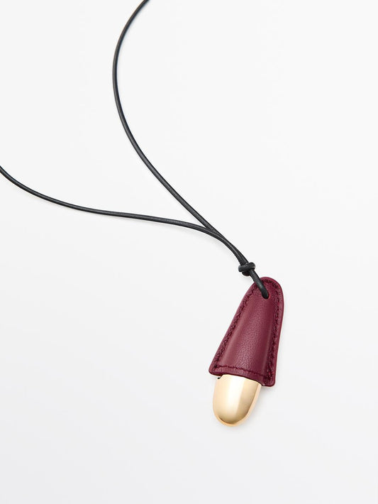 Leather pendant