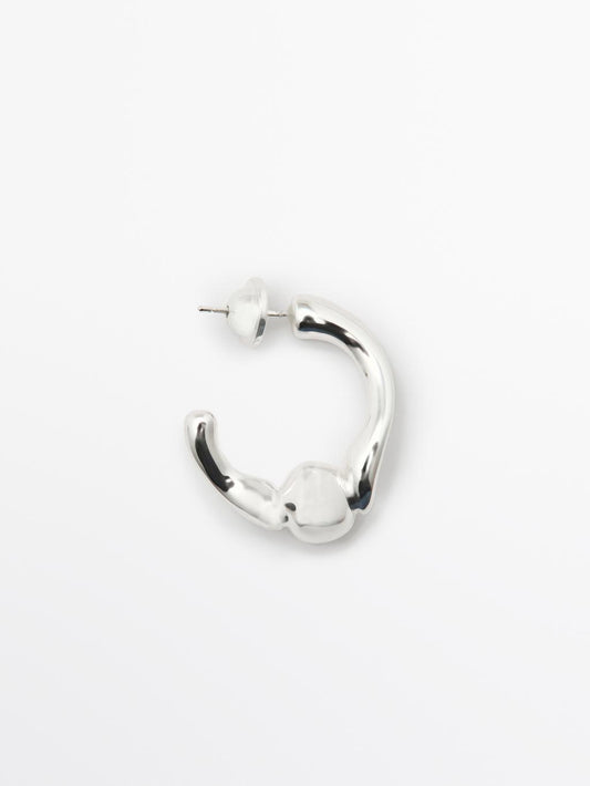 Ball hoop earrings