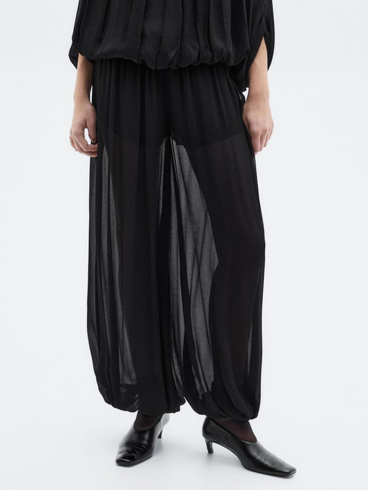 Sarouel trousers in flowing fabric - LIMITED