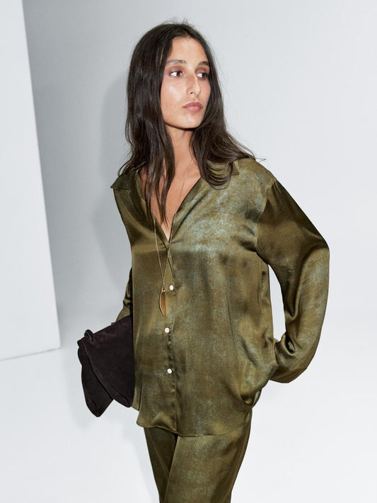 Printed flowing shirt