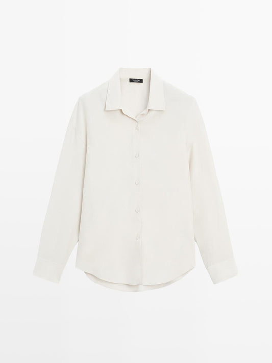 Flowing technical fabric shirt