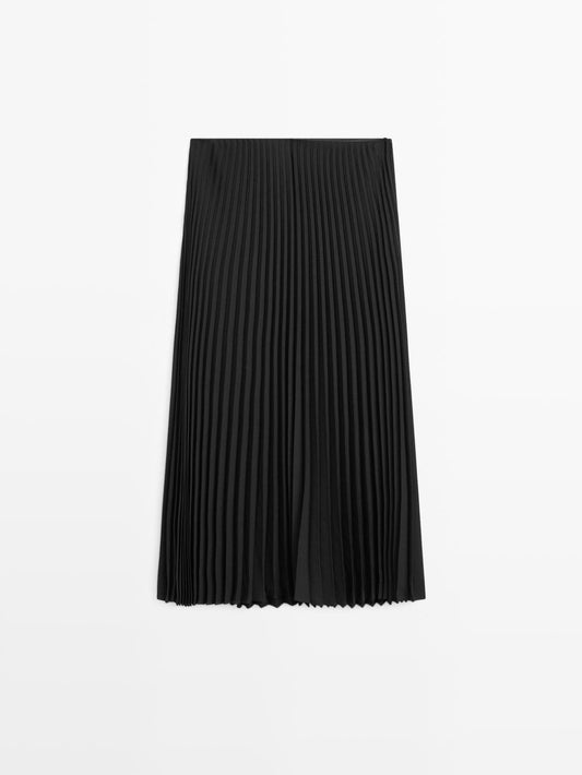 Long pleated skirt
