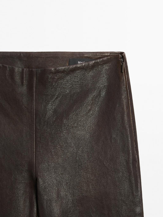 Nappa leather leggings
