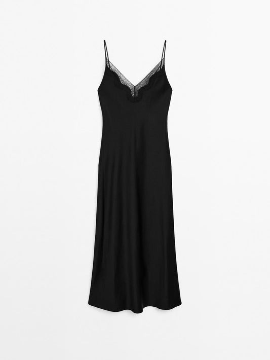 Long Satin Slip Dress