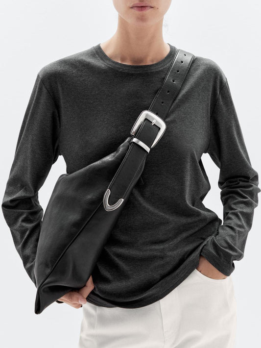 Nappa leather maxi bag