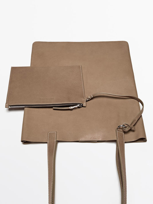 Nappa leather tote bag