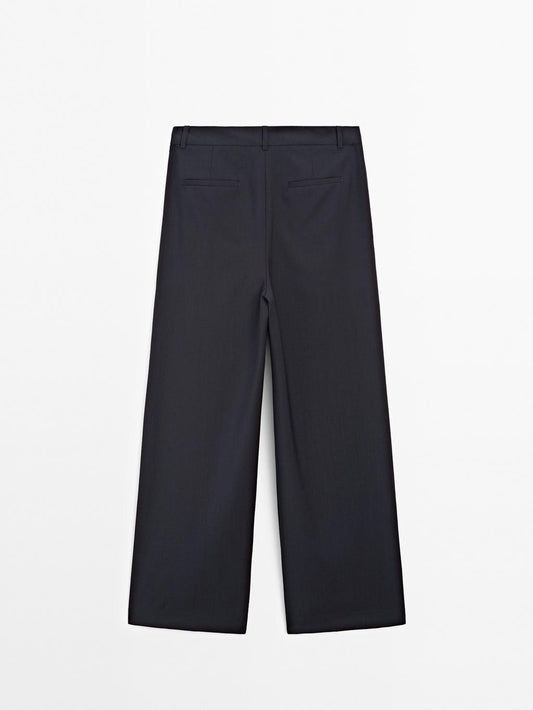 100% wool double darted trousers - STUDIO