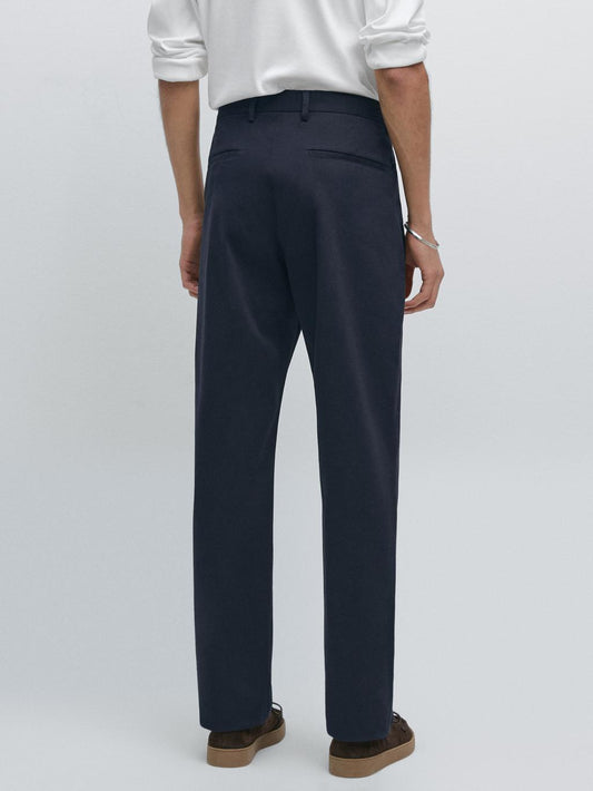100% cotton slim fit trousers