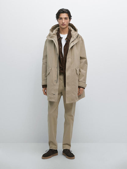 100% cotton slim fit trousers