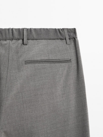 Relaxed fit trousers with darts