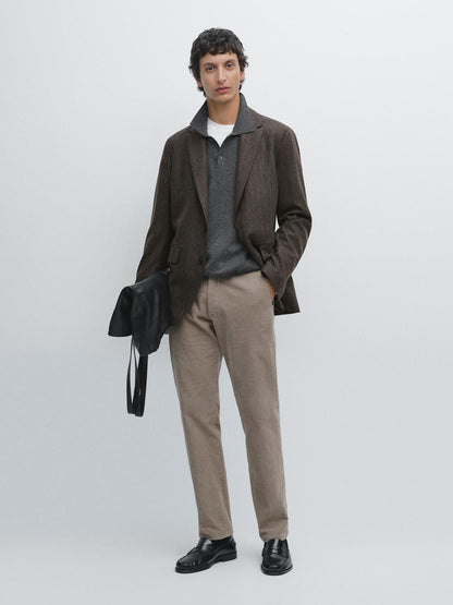 Slim fit corduroy trousers