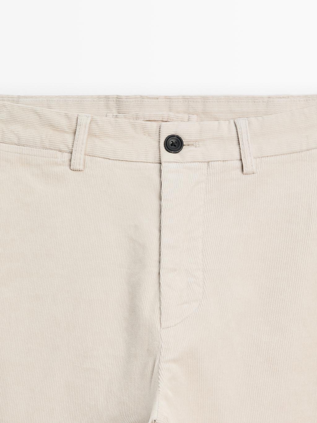 Slim fit corduroy trousers