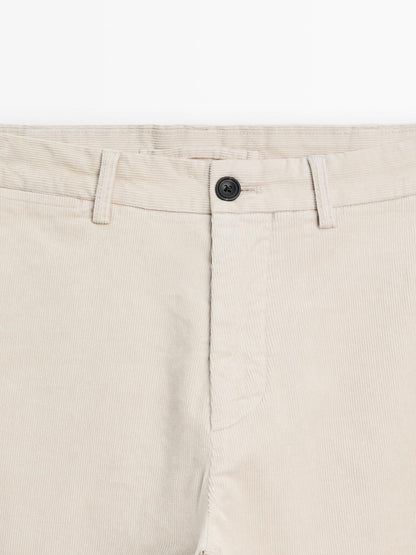 Slim fit corduroy trousers