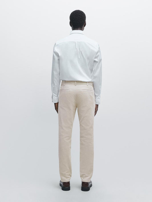 Slim fit corduroy trousers