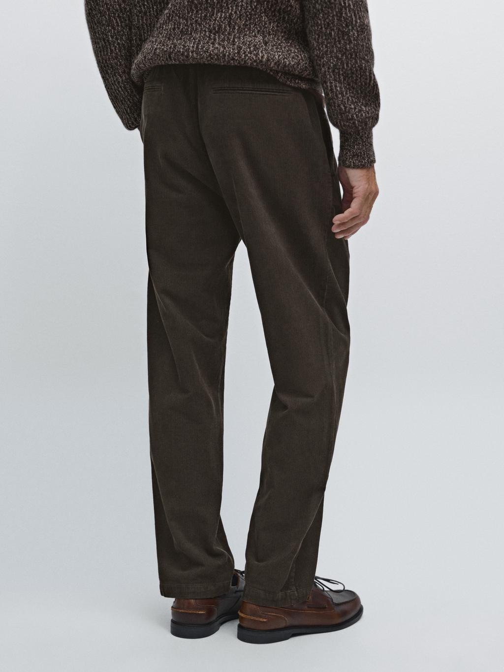 Corduroy jogger fit trousers