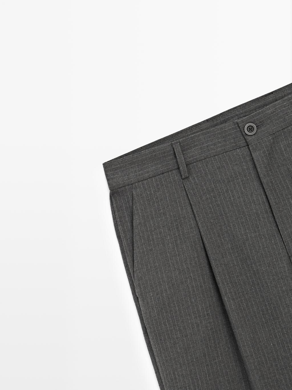 Relaxed fit pinstripe trousers