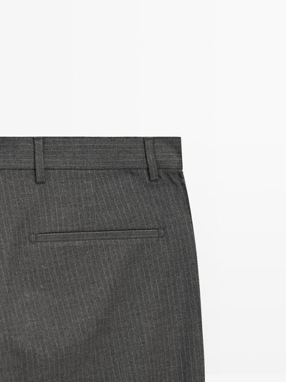 Relaxed fit pinstripe trousers