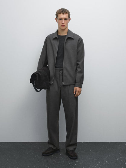 Relaxed fit pinstripe trousers