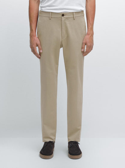Slim fit trousers with elastic side detail