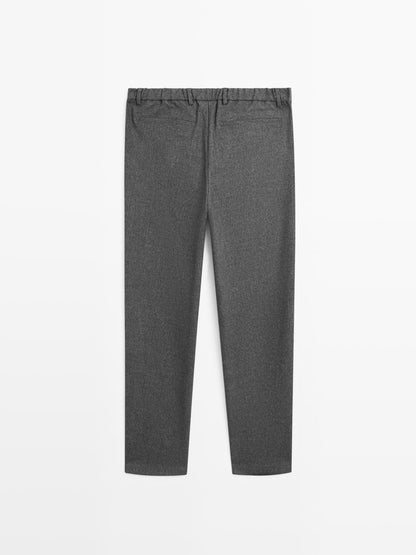 Jogger fit trousers with textured detail