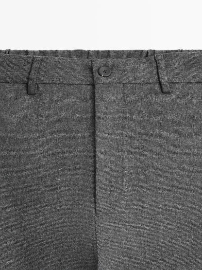 Jogger fit trousers with textured detail