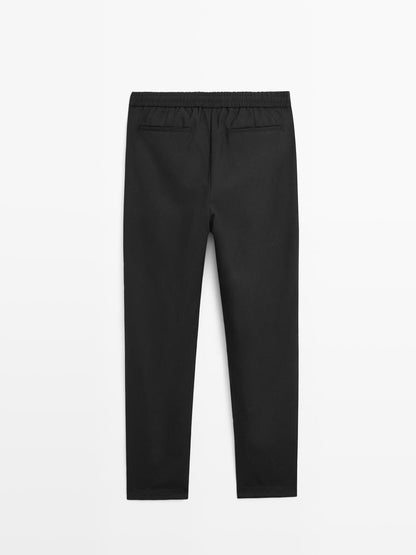 100% cotton jogger fit trousers