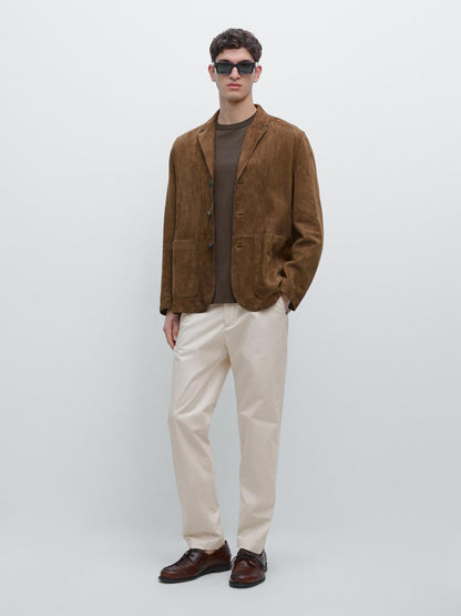 Jogger fit poplin trousers