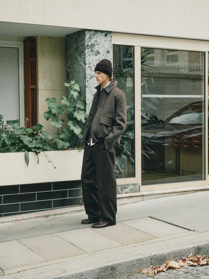 100% cotton wide-leg trousers