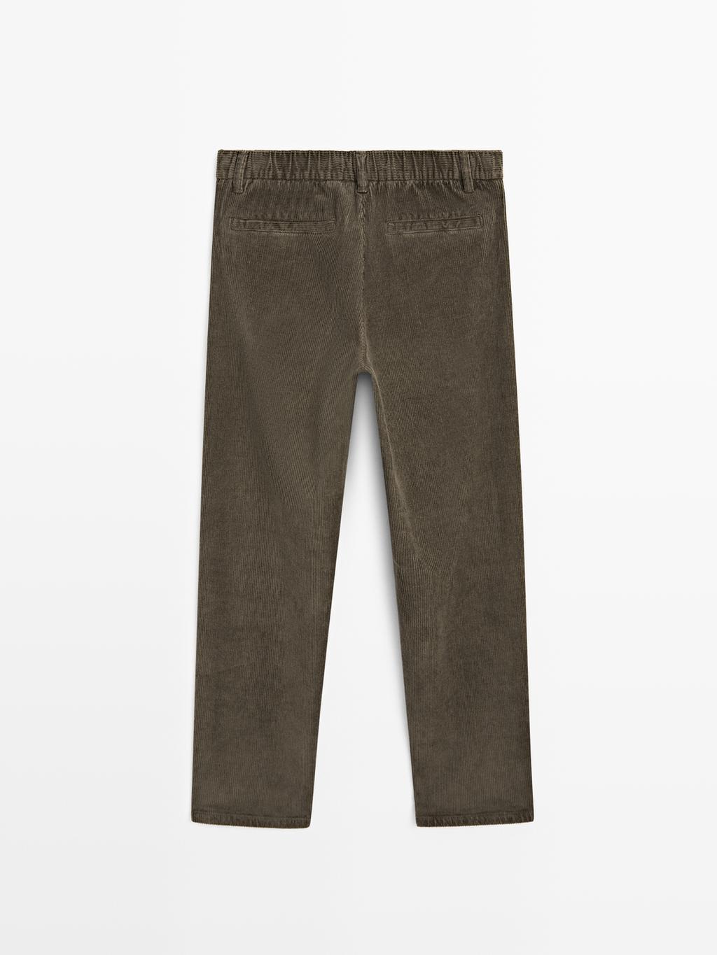 Straight-leg corduroy trousers
