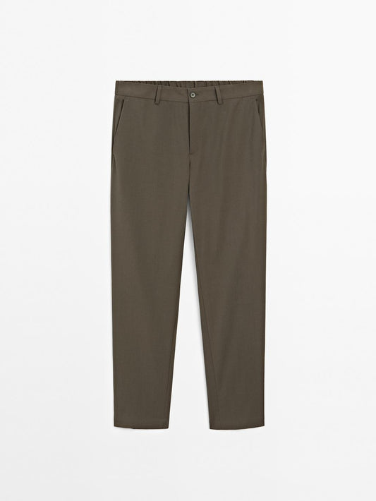 Total look wool blend trousers