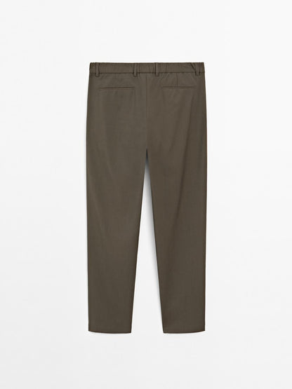 Total look wool blend trousers