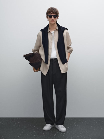 100% linen slim fit shirt