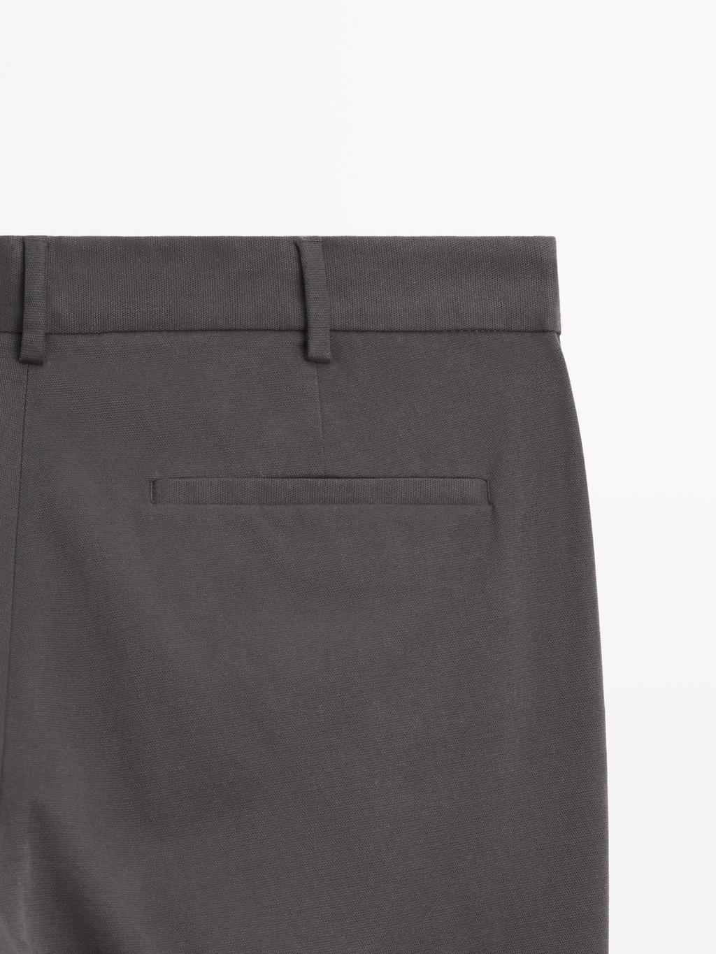 Slim fit twill trousers