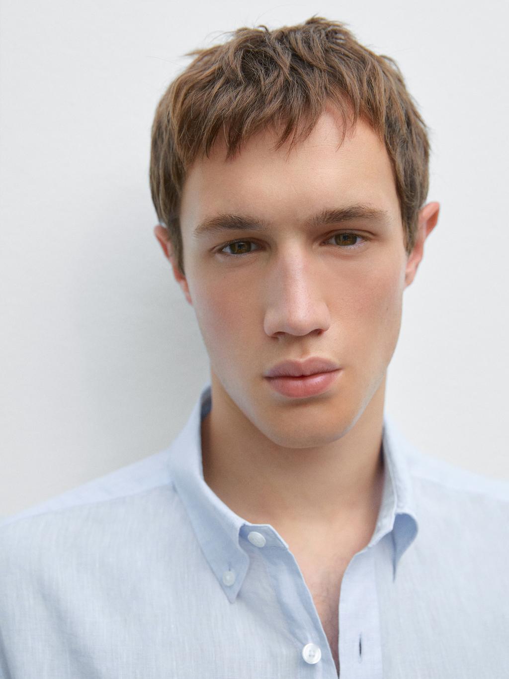 100% linen regular fit shirt