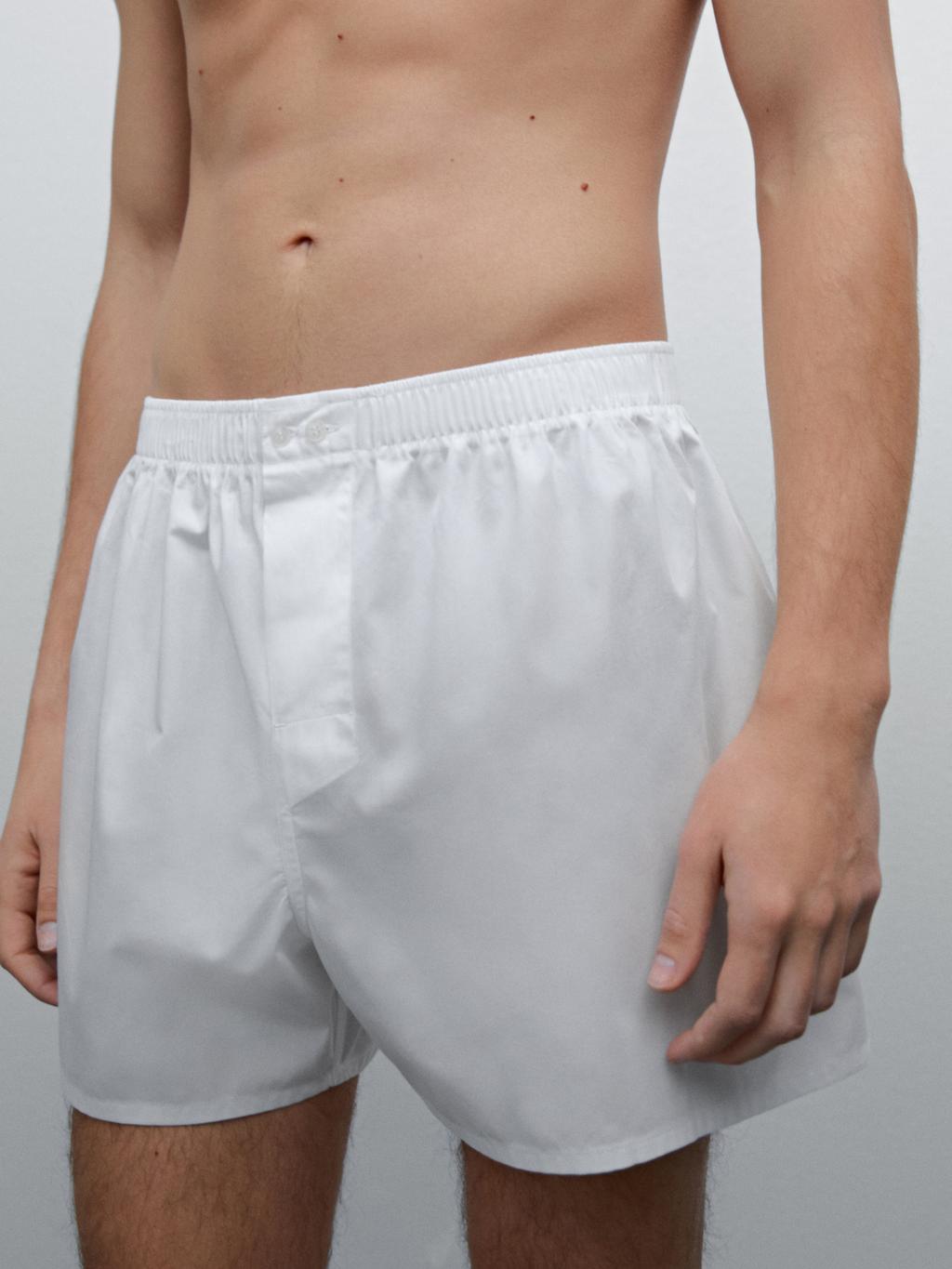 Plain 100% cotton boxers
