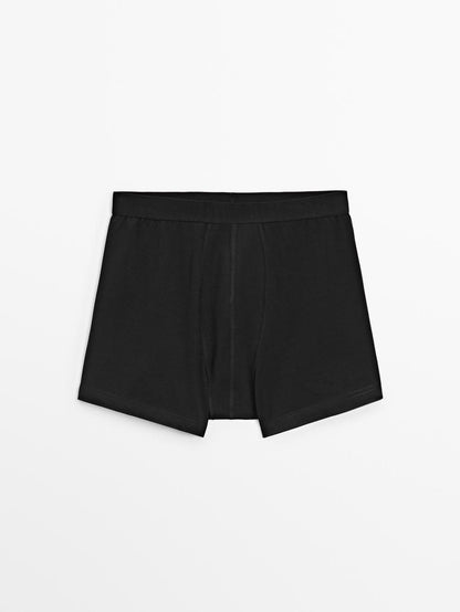 Plain cotton blend boxers