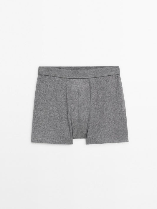 Plain cotton blend boxers