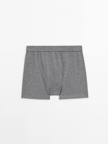 Plain cotton blend boxers