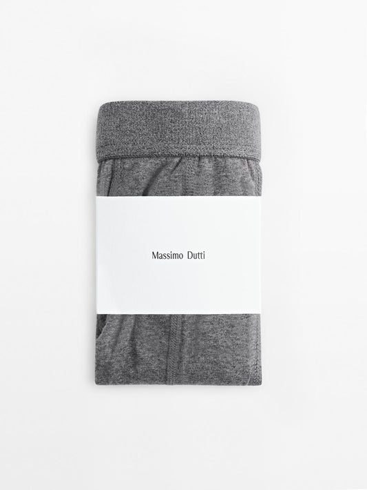 Plain cotton blend boxers