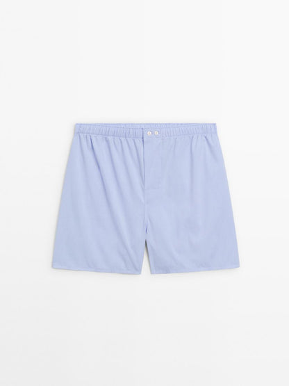 Plain poplin boxers