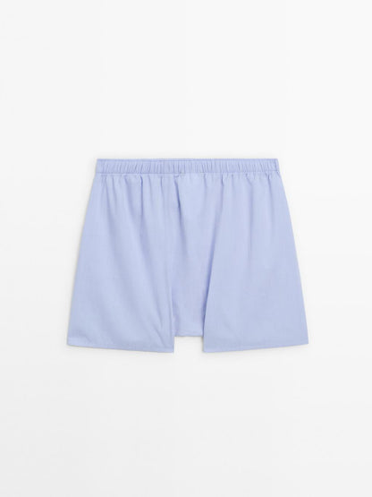 Plain poplin boxers