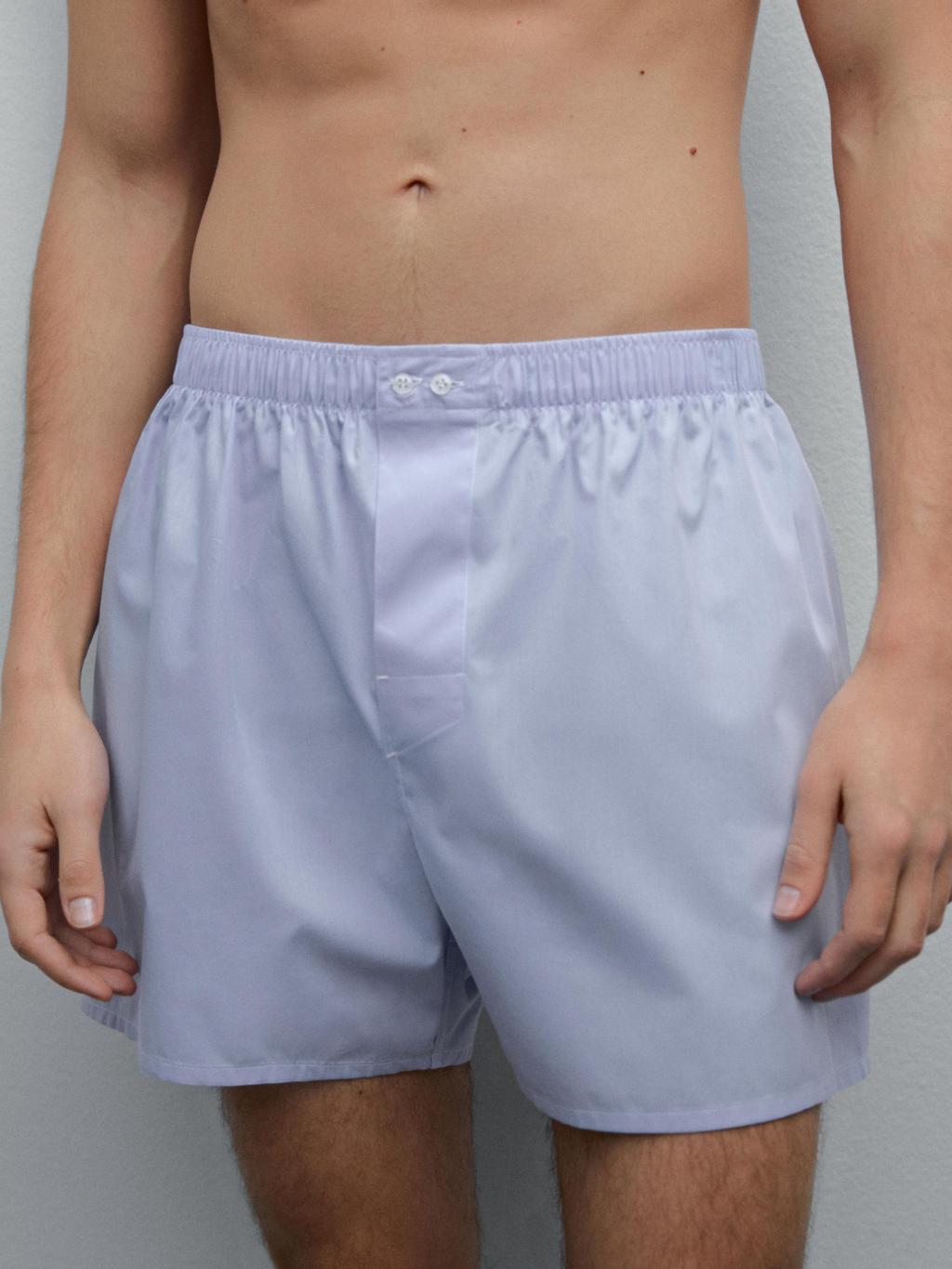 Plain poplin boxers