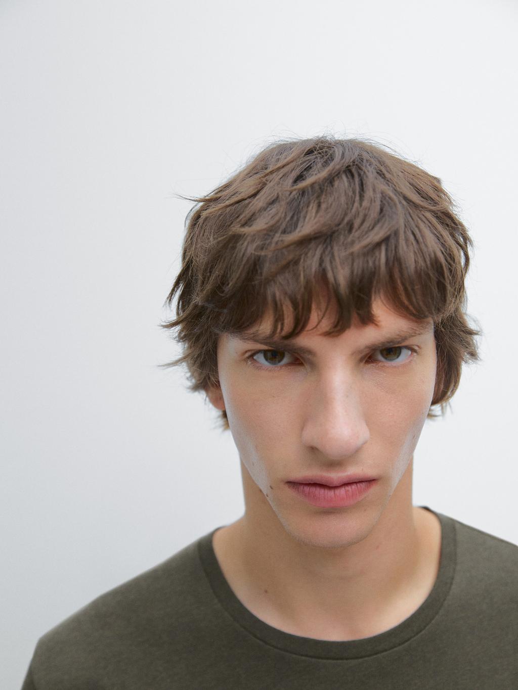 Lightweight short sleeve cotton melange T-shirt