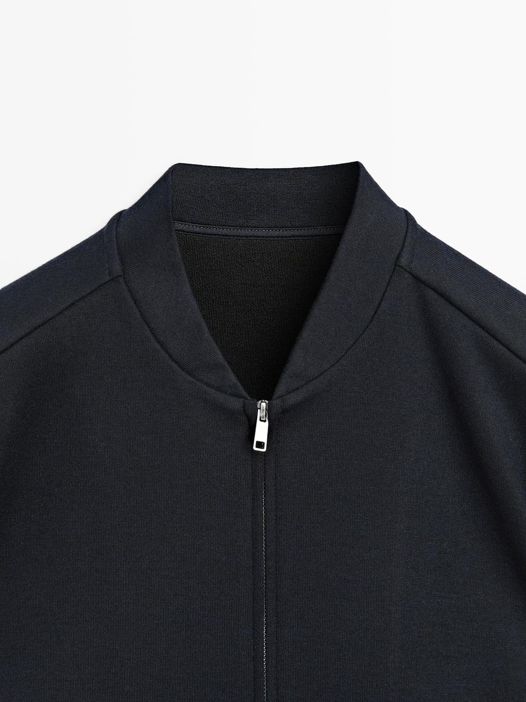 Zip-up bomber jacket