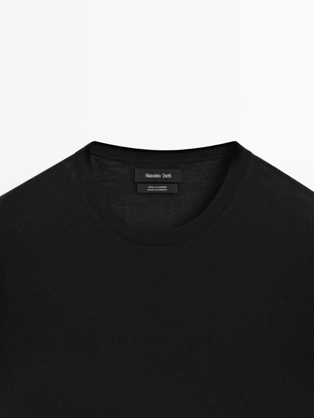 Knit 100% cashmere crew neck sweater