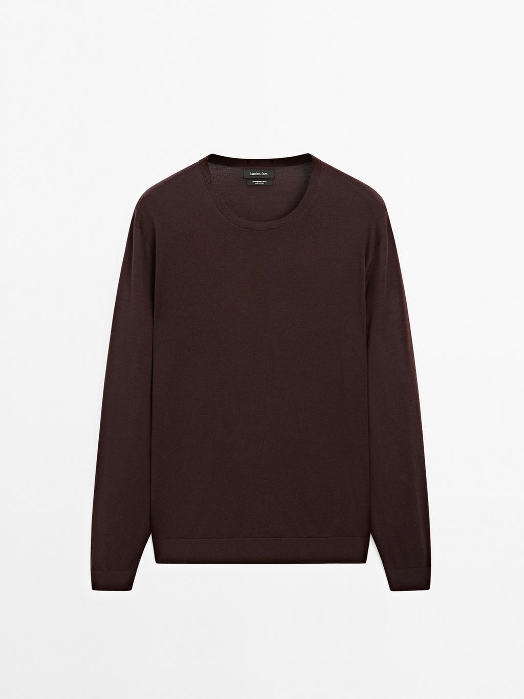 100% merino wool knit sweater