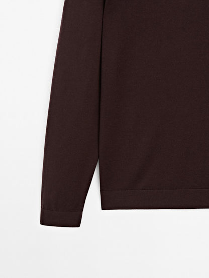 100% merino wool knit sweater