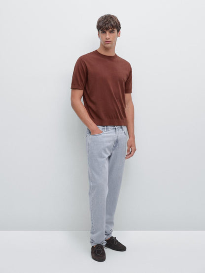 Short sleeve knit T-shirt